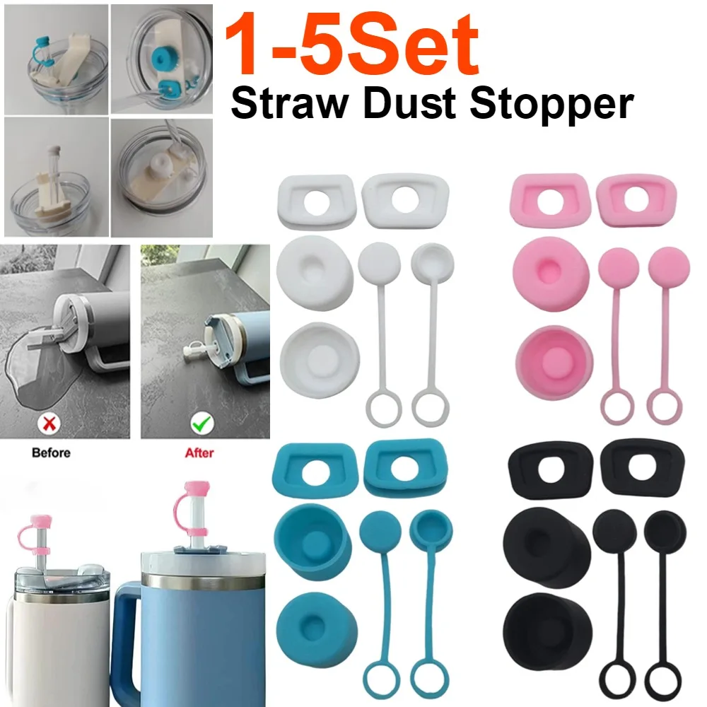 Bottle Stopper Set - طقم سدادة سيليكون مانعة للانسكاب لكوب