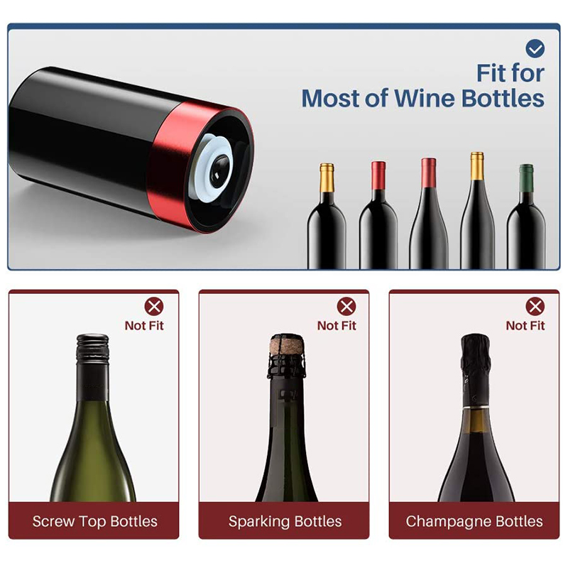 سدادات زجاجة نبيذ كهربائية مفر - مراجعة Bottle Stopper Set وسعره