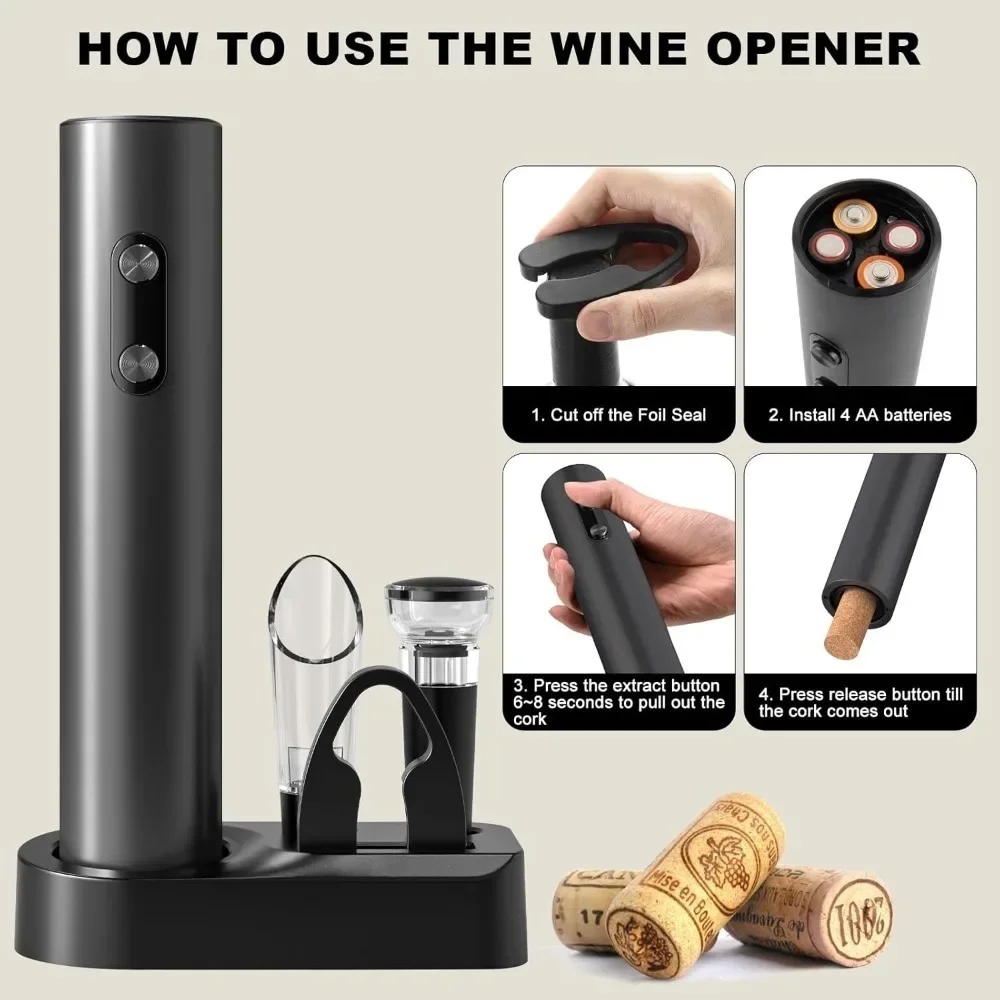 مجموعة فتاحة النبيذ الكهربائية - مراجعة Bottle Stopper Set وسعره