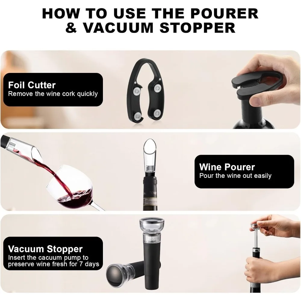 مجموعة فتاحة النبيذ الكهربائية - مراجعة Bottle Stopper Set وسعره