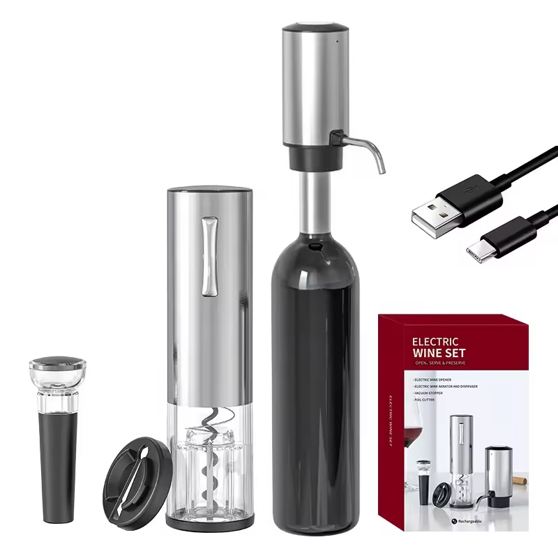 2024 تصميم جديد 4 في 1 ليثيوم  - مراجعة Bottle Stopper Set وسعره