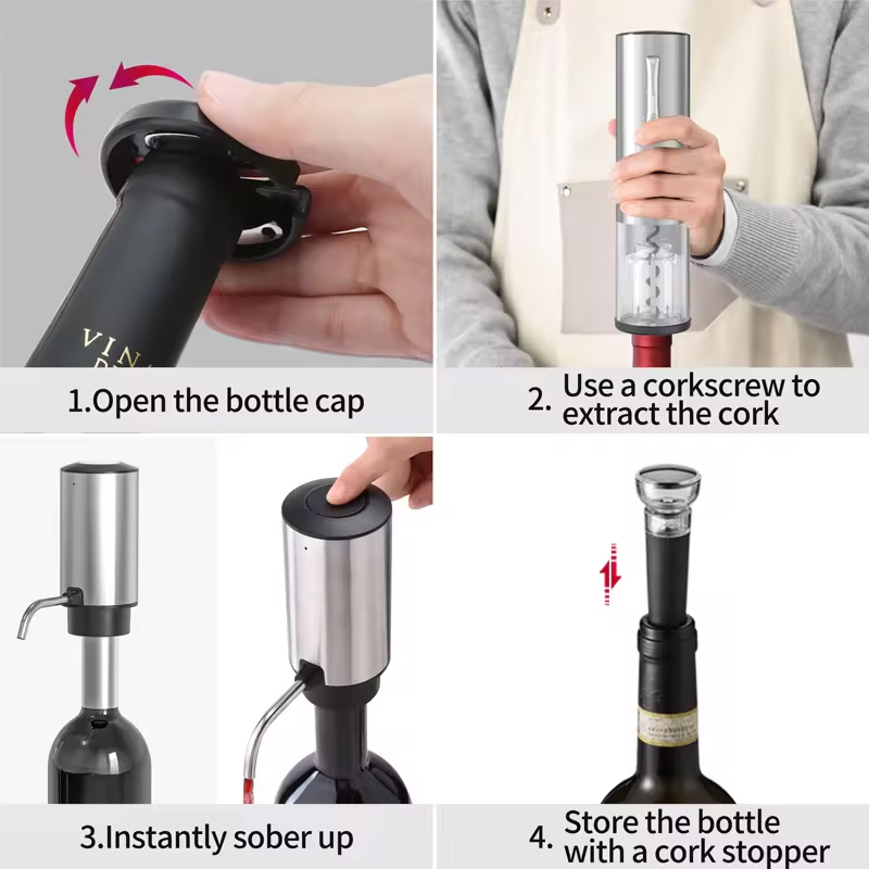 2024 تصميم جديد 4 في 1 ليثيوم  - مراجعة Bottle Stopper Set وسعره