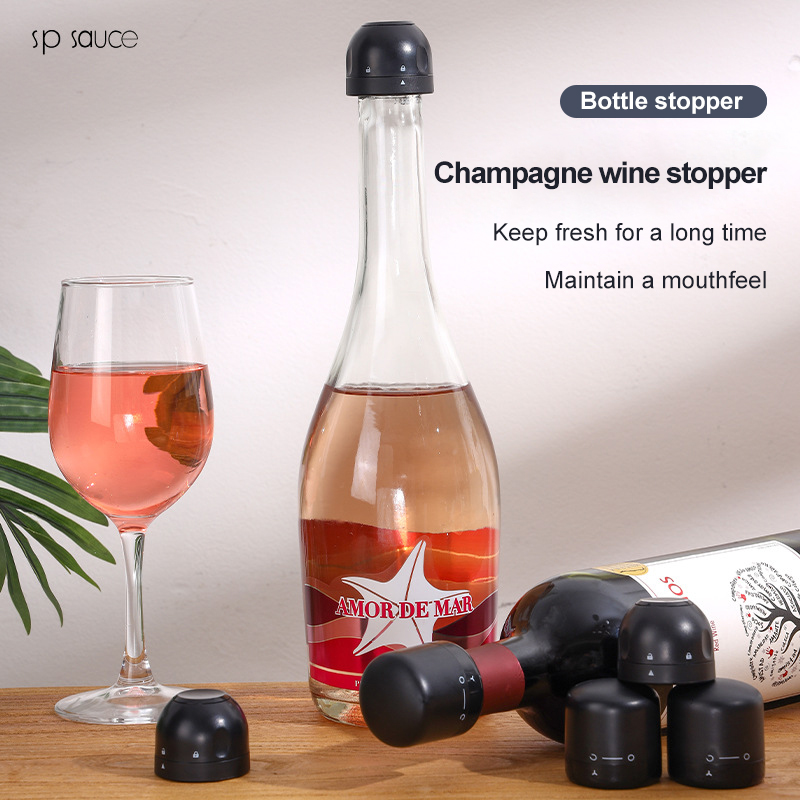 1: أسود سدادات مطبخ محلية مانع - مراجعة Bottle Stopper Set وسعره